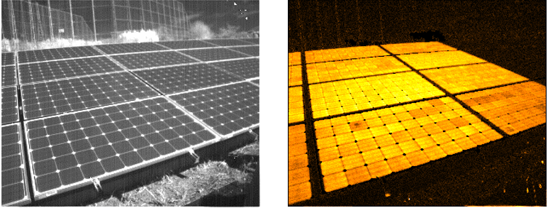 高爾夫球場附近的光伏組件EL圖片 高爾夫球場附近的光伏組件EL圖片